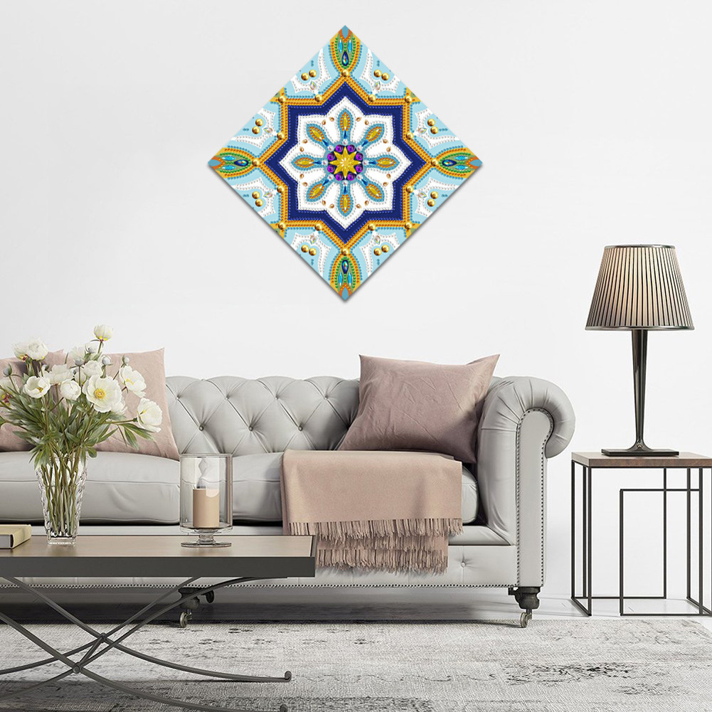 Diy Diamond Painting Wall Stickers Mysterious Mandala Special-shaped Drill Mosaic Diamond Embroidery Art Wall Sticker Painting