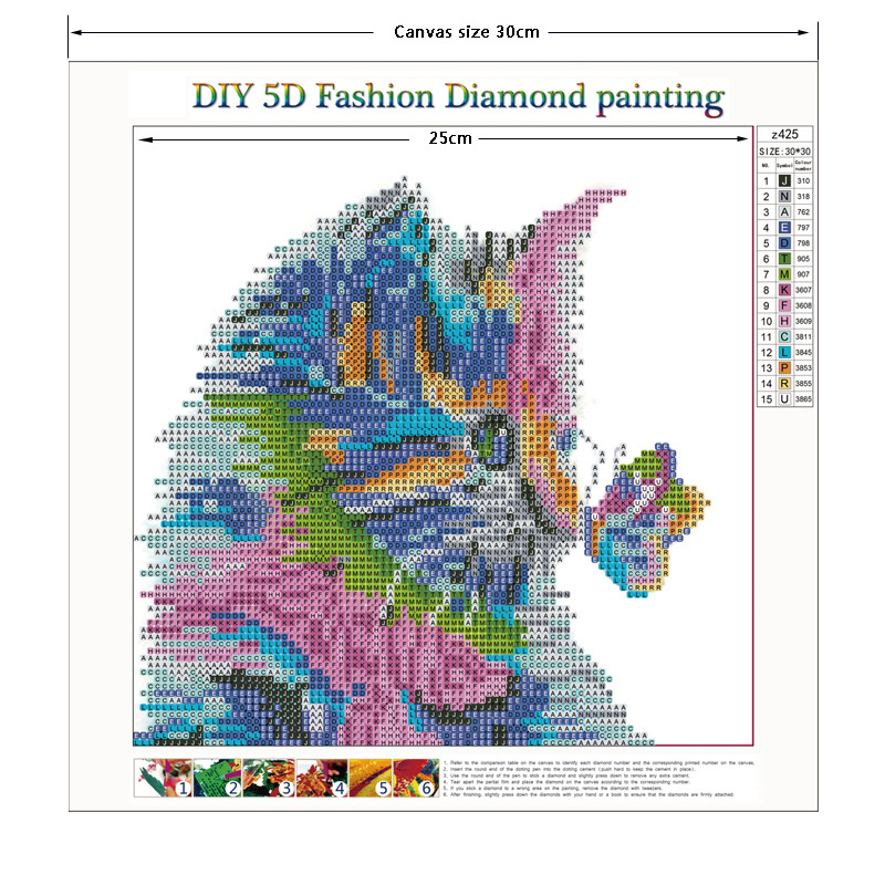 Factory Wholesale 5d Diy Diamond Painting Color Cat Butterfly Diamond Art Embroidery Animal Series Partial Diamond Wall Decor