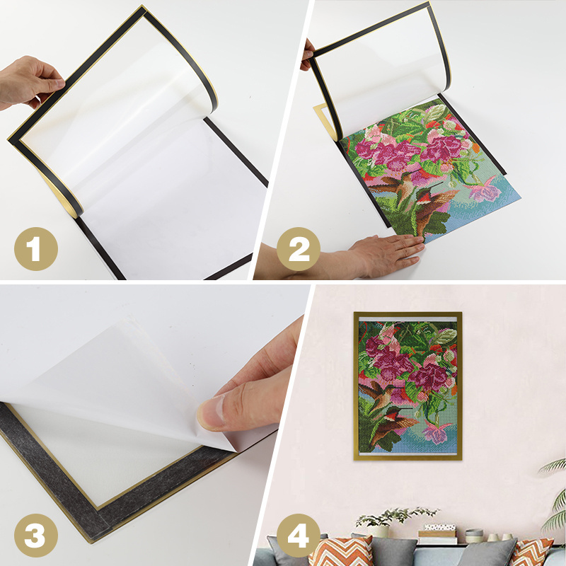 Diamond Painting Magnetic Photo Frame A3/A4 PVC Self-adhesive Frosted Picture Frame for Painting Certificate Paper File Display