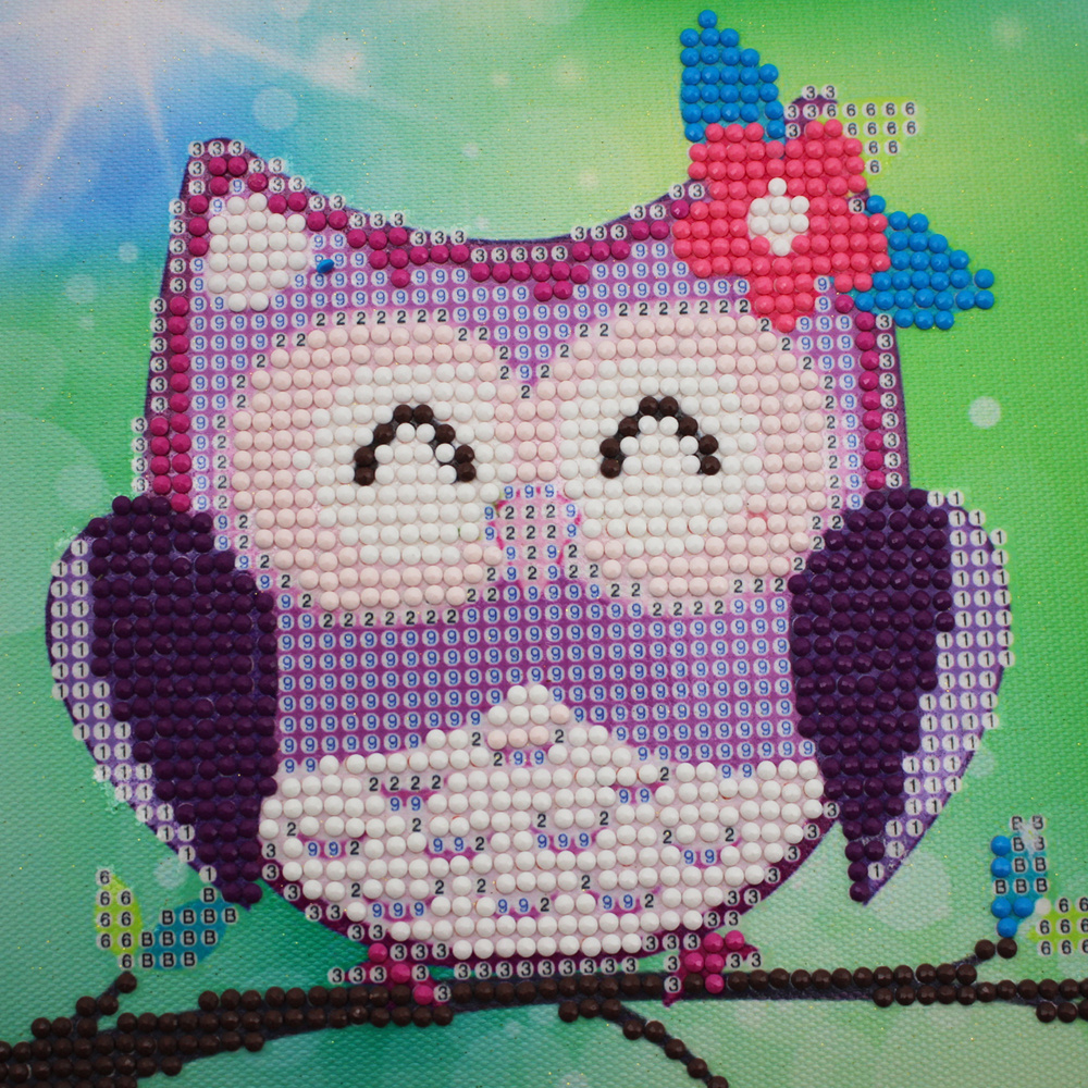 Framed Children Cartoon Owl Diamond Painting Diy Hand Paint Picture By Numbers Canvas Kits For Bedroom Wall Desktop Decor