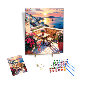 Paint By Numbers Kit For Adults Easy Sunset Diy Paint By Number Canvas Acrylic Paint Adult Crafts For Gift Home Wall Decor