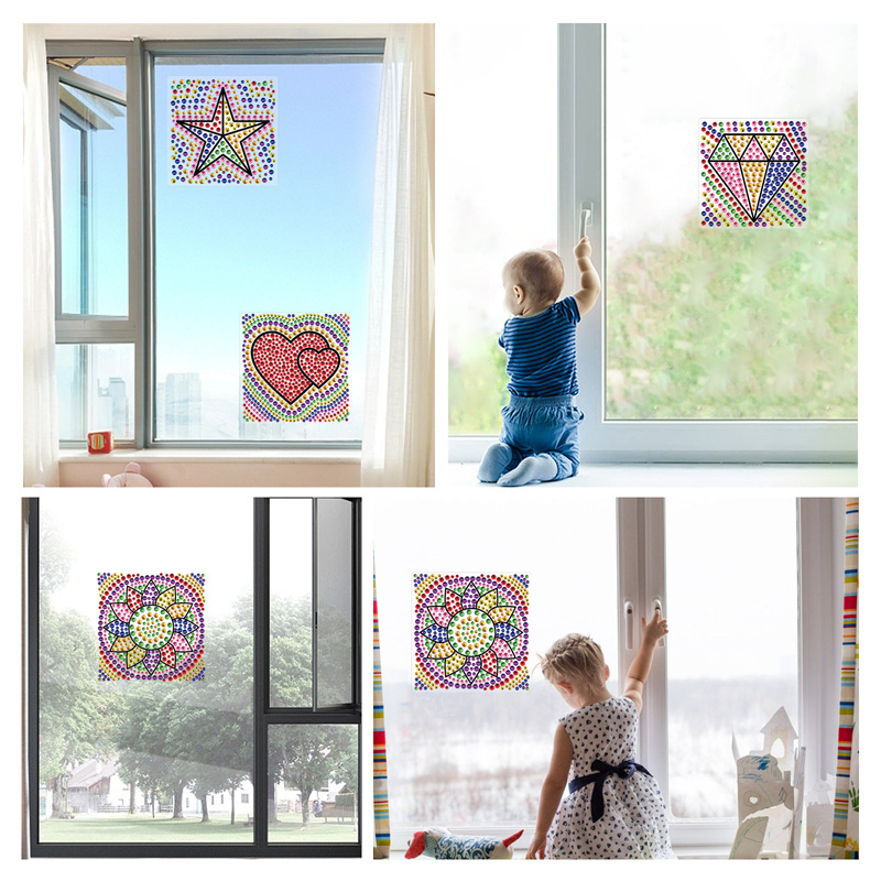 DIY Diamond Painting Stickers Five Pointed Star Love Feel Free to Paste Crystal Diamond Big Gems Stickers