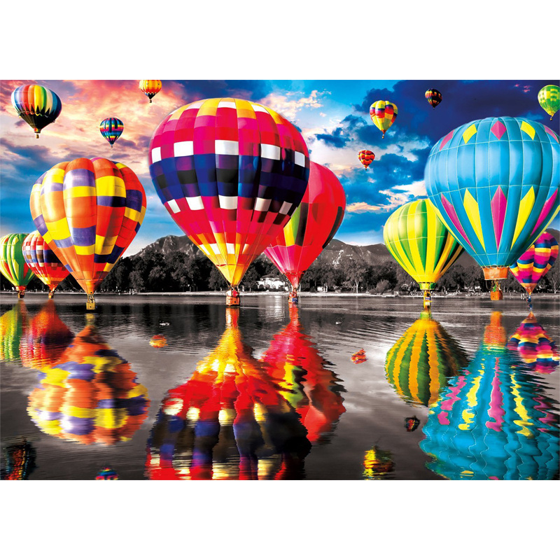 Wholesale 5d Diy Diamond Painting Kits Hot Air Balloon Painting Full Drill Ab Diamonds Custom Design Handmade Home Decor