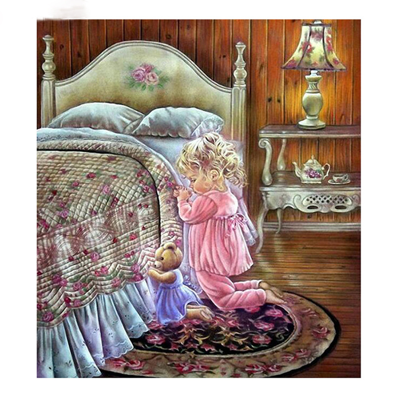 5d Diamond Painting Kits for Adults Bedroom Lovely Girl Full Drill Square Diamond Art Painting on Canvas Handmade Gifts