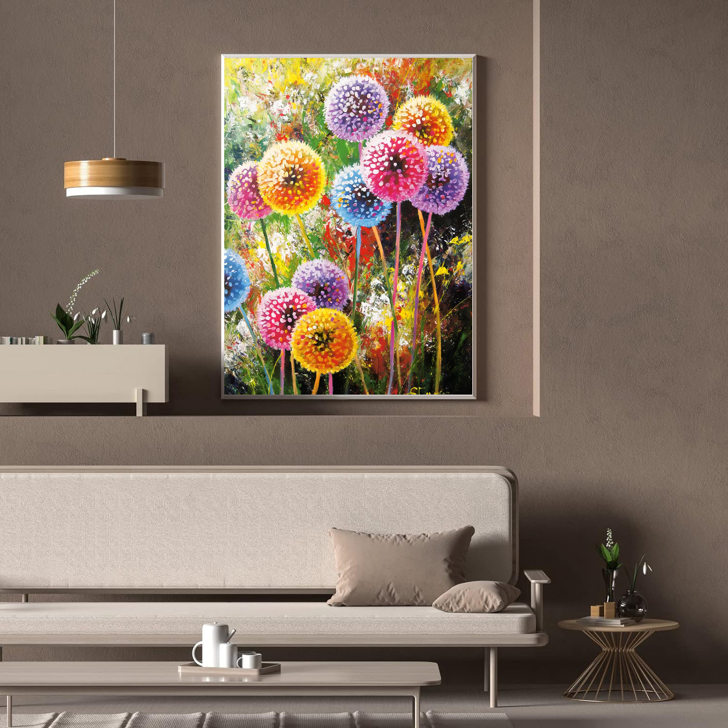 5D Diy Diamond Painting  Dandelion Candy Diamond Scenery Paintings for Living Room Popular Custom Photo Factory Wholesale