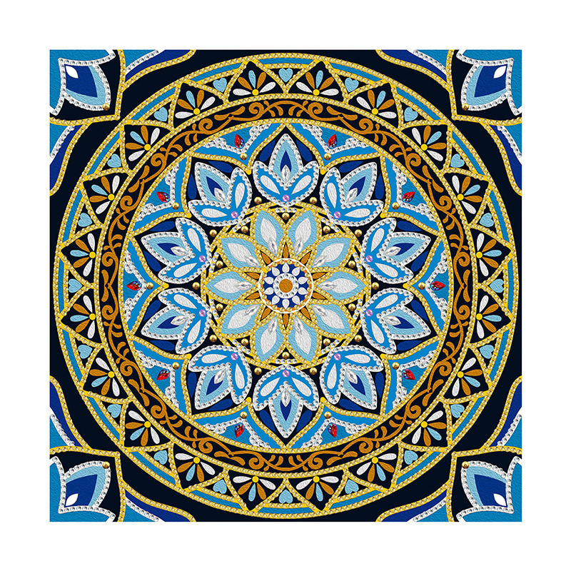 New 5D Diamond Oil Painting Blue And White Porcelain Pattern Diy According To Digital Painting Handicraft Wall Art Decoration