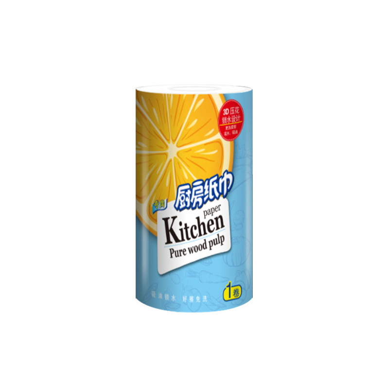 Kitchen Paper 2Ply Virgin Wood Pulp Dry and Wet Disposable Cleaning Water-absorbing and Oil-absorbing Kitchen Tissue Wholesale