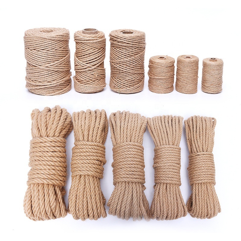 1mm-60mm 100%  JUTE STRING BURLAP ROPE JUTE TWINE GARDEN STRING TWINE packing rope