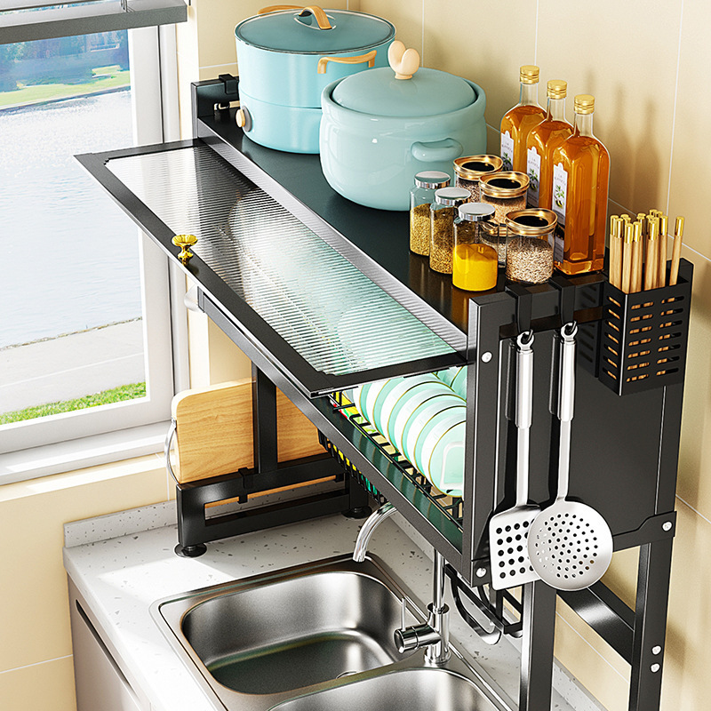 Multifunctional Drainer Draining Sink Drying Metal Stainless Steel Kitchen Organizer Storage Holders & Racks Dish Drainer Rack