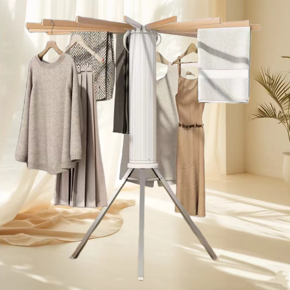 Wholesale Tripod Clothes Drying Rack Folding Portable Drying Rack Clothing Space Saving Aluminium Clothes Drying Rack