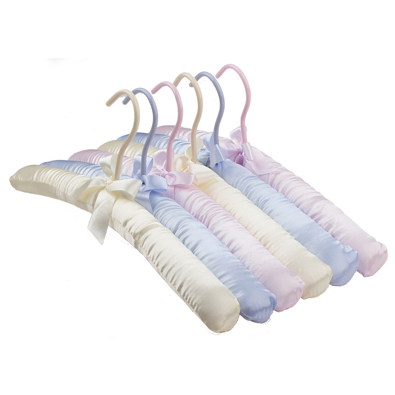 Satin Padded Sweater Hangers Soft No Bump Thick Foam Silk Clothes Fabric Hangers for Adult