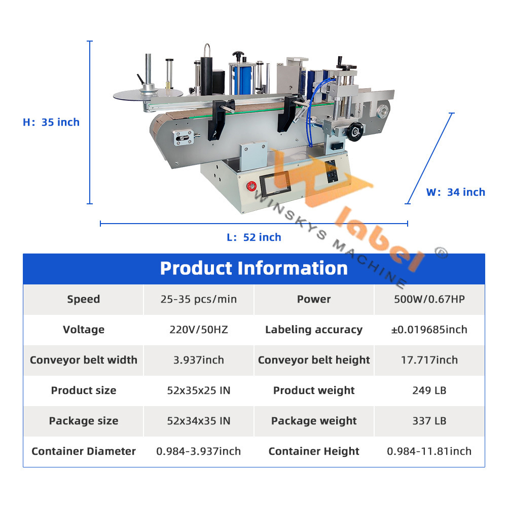 automatic tabletop label applicator positioning vial jar small bottle labeling machine with coding print date