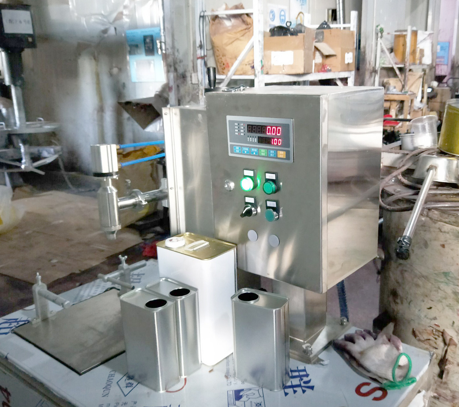 GLZON  machinery vat explosion-proof drum paint glue weighing and filling machine