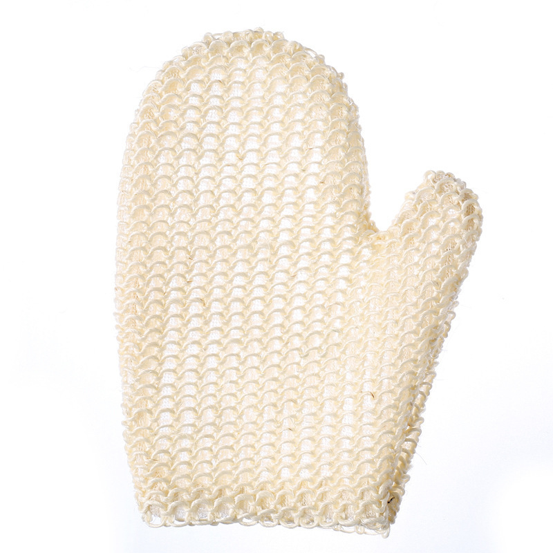 Exfoliating Sisal Hemp Fiber Loofah Glove Mitt Mitten Bath Sponge Scrubber Remove Dead Skin Gloves for Bath