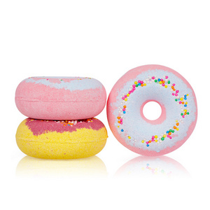 Wholesale OEM Customized Doughnut Natural Ingredients Bubble Bath Bombs for Women Bathbombs for Gift