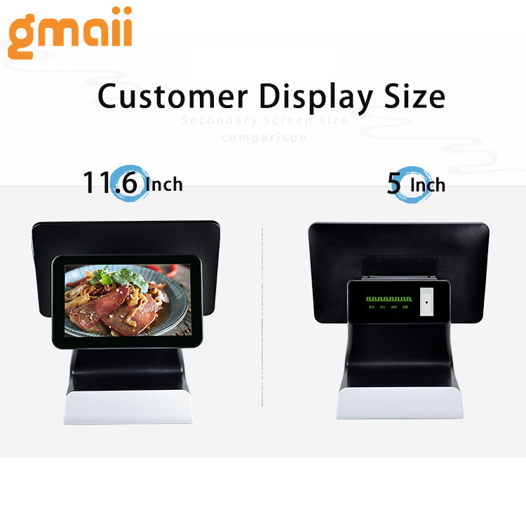 Gmaii 15.6 Inch Dual Screen Automatic Pos Cash Register For Beauty Salon