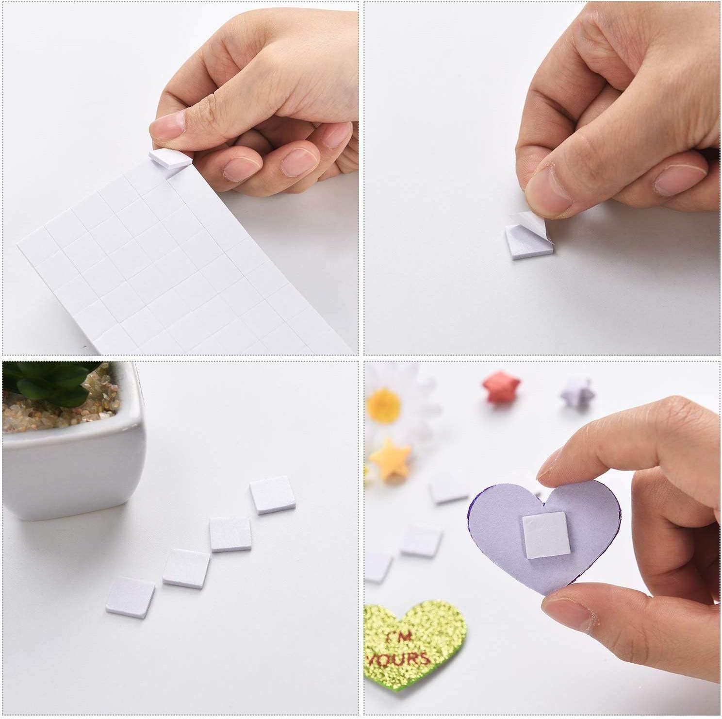 Adhesive Mount Double Sided Foam Sticky Strips Dual-Adhesive 3D Foam Tapes For Shaker Card Scrapbooking Office