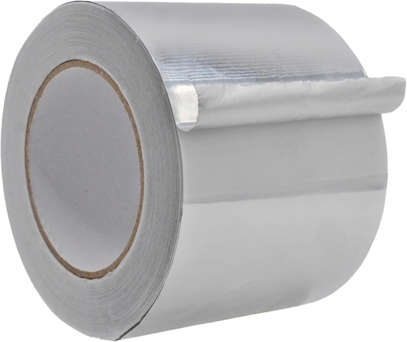 Premium Single Sided Aluminum Foil Tape Acrylic Hot Melt Adhesive Metal Duct Tape for HVAC Sealing & Patching Dryer Vents Pipe