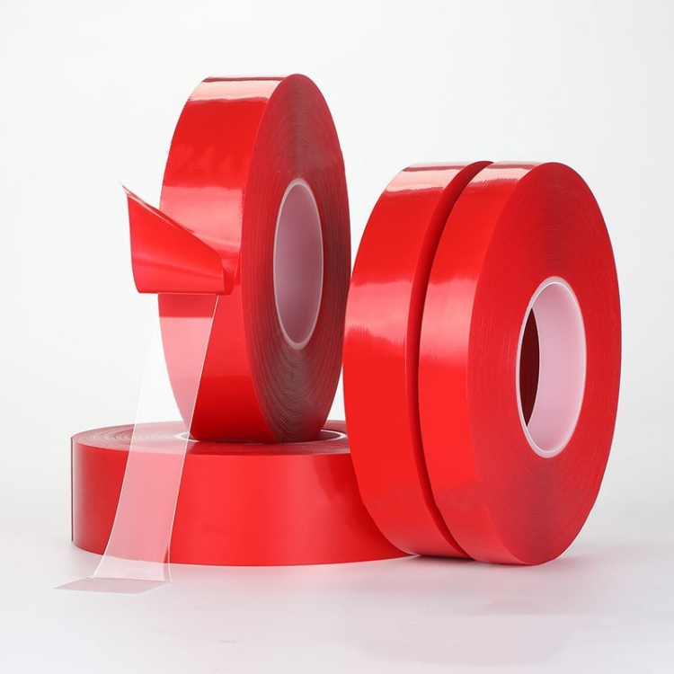 Nano Double Sided Tape Strong Traceless Transparent Red Film High Viscosity Acrylic Foam Tape For Car/Home Use