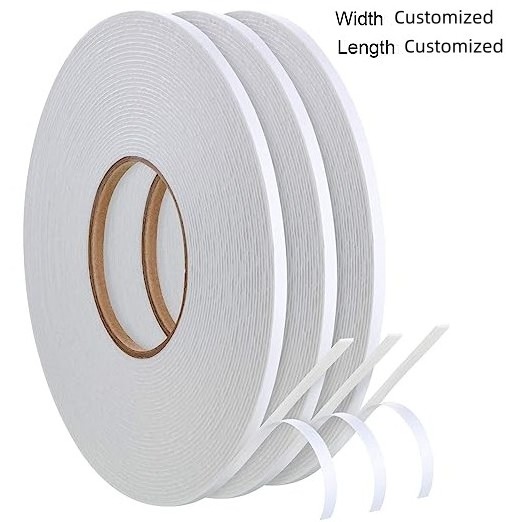 Sponge Soft Mounting Adhesive Tape High Temperature Resistant Double Sided Adhesive White PE Foam Tape