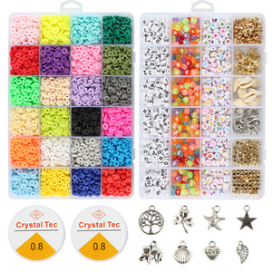 Wholesale Mixed Letter Beads 48 Grids 6MM Polymer Clay Heishi Beads for DIY Handmade Jewelry Accessories Kit