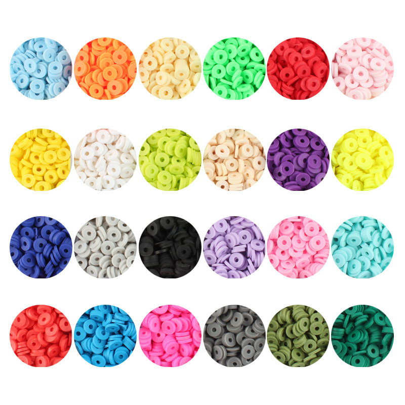 Wholesale Mixed Letter Beads 48 Grids 6MM Polymer Clay Heishi Beads for DIY Handmade Jewelry Accessories Kit