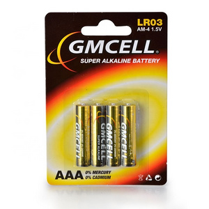 OEM or GMCELL 1.5V AAA LR03 Ultra Alkaline Battery Dry Cell lr03 am4 aaa am-4 size super alkaline battery size 1.5 v batteries