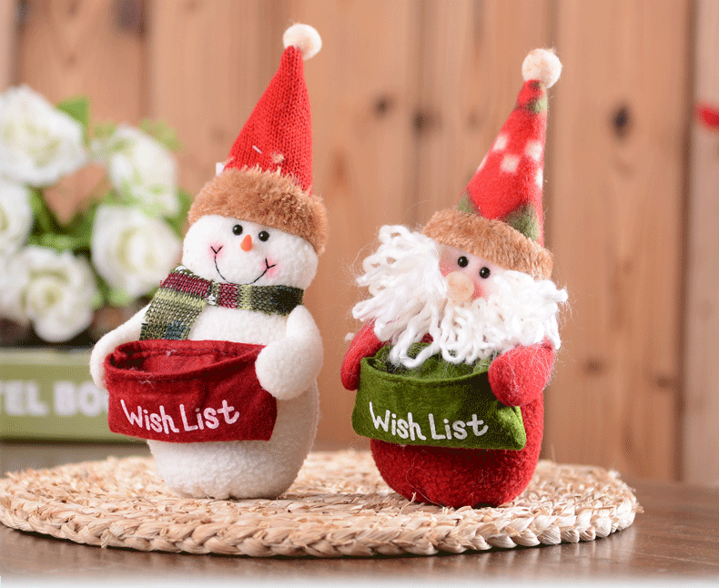 Wholesale Christmas Decor Gifts Xmas Dwarf Dolls Wireless Plush Mini Gnomes Ornaments Snowman for Christmas Decoration