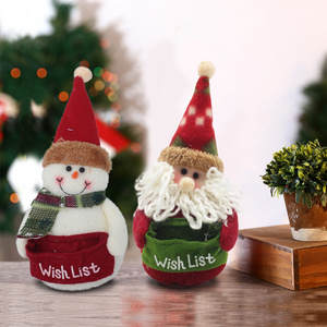 Wholesale Christmas Decor Gifts Xmas Dwarf Dolls Wireless Plush Mini Gnomes Ornaments Snowman for Christmas Decoration