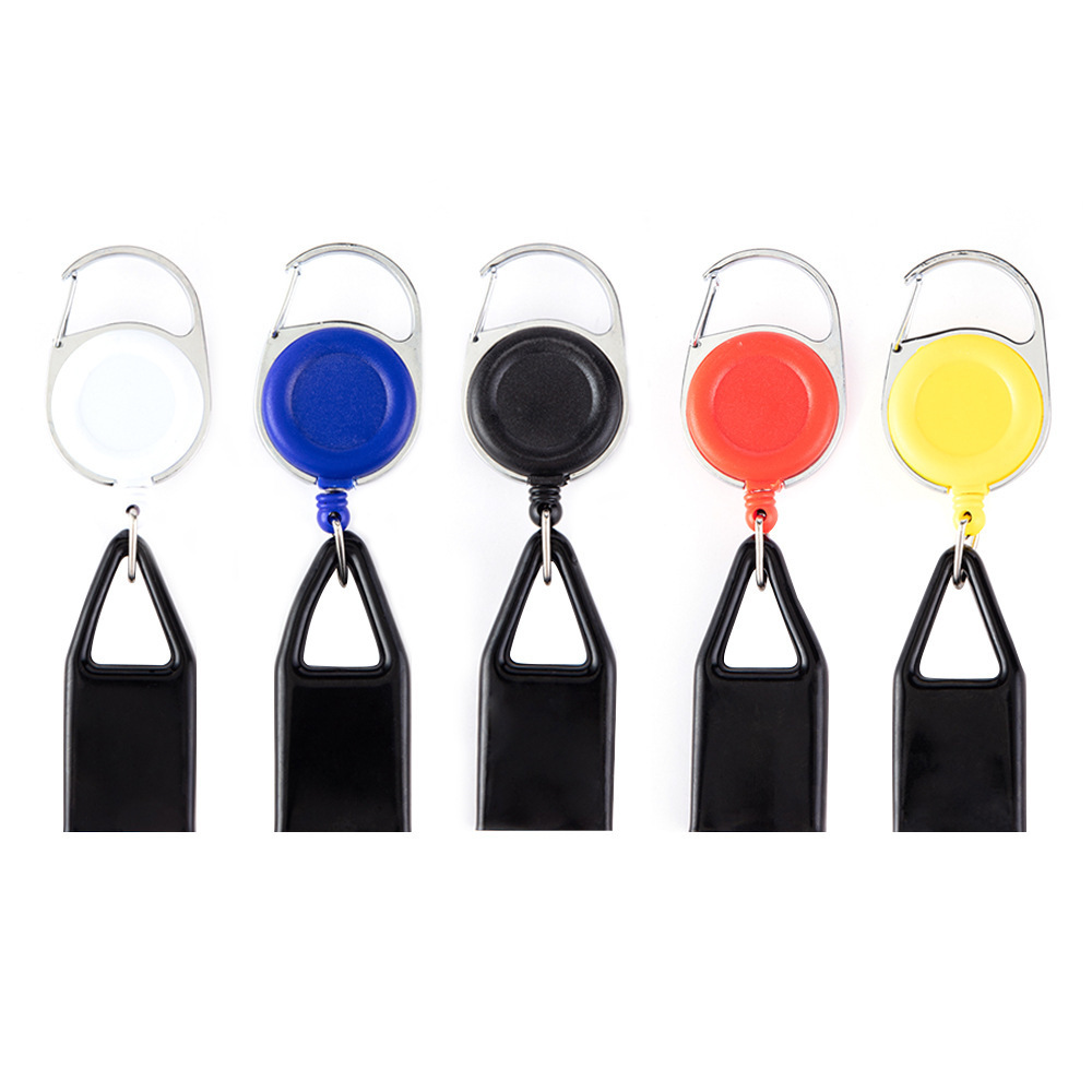 Creative Portable  Pull Reel Keychain Customized Logo Retractable Lighter Holder Lighter Clip Sleeve With Back Clips