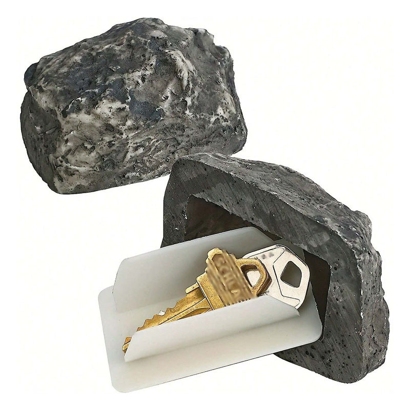 TK Popular Outdoor Garden Key Safe Box Hidden Rock Reusable Key Hider for Garden Decoration