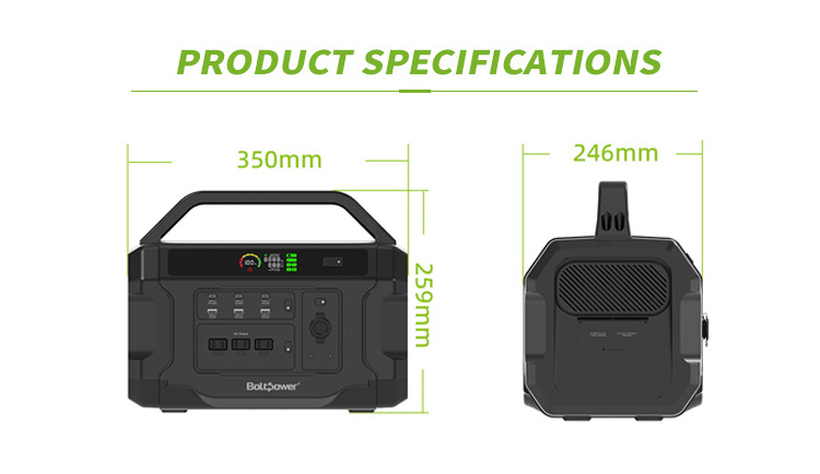 1200W Portable Power Station LifePO4 Battery Generator Solar Power Station For Home Appliance