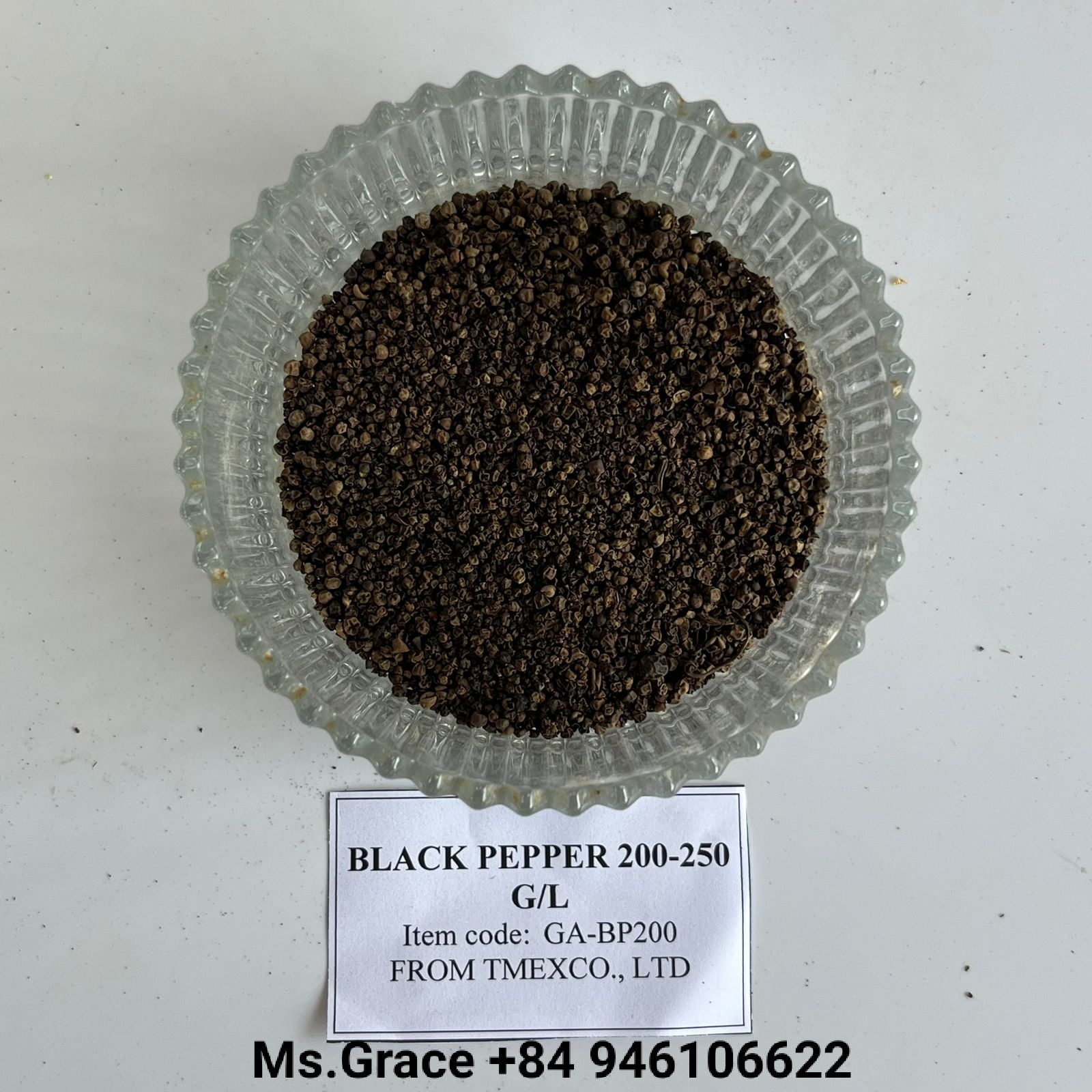 Pinhead Black Pepper 200-250 G/L from TMEX Vietnam High Quality with necessary certificate