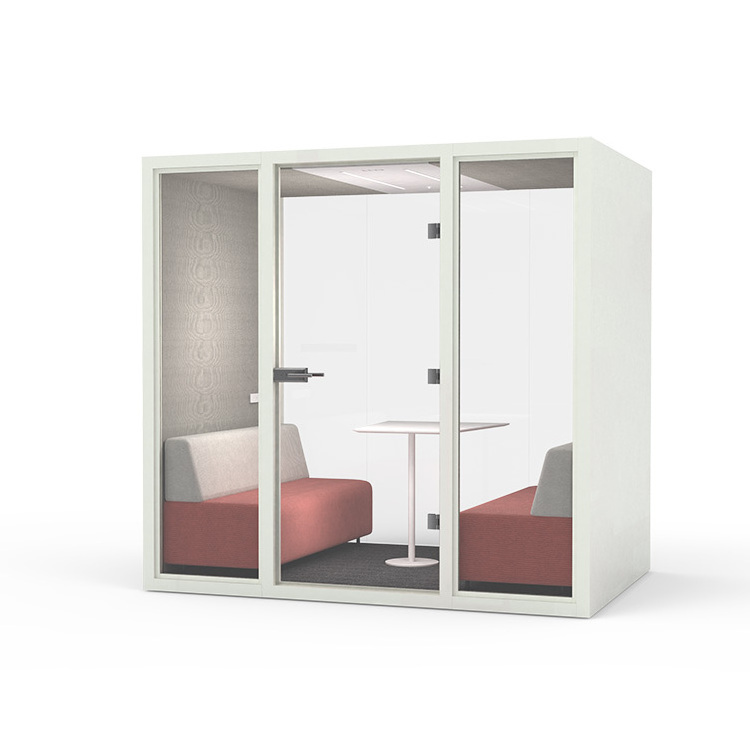 High Quality Office Pod 4 Seater Indoor Outdoor Private Soundproof outdoor phone booth For Sale