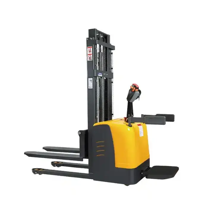 Electric standing type Pallet Stacker lifting Straddle Stacker Lifter Straddle Leg 1.5Ton  1600mm lift