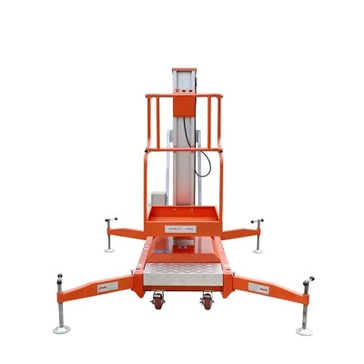 6m 8m 9m 10m 12m aluminium single mast hydraulic lift hydraulic man lifter single mast lift aerial work platform one man lift