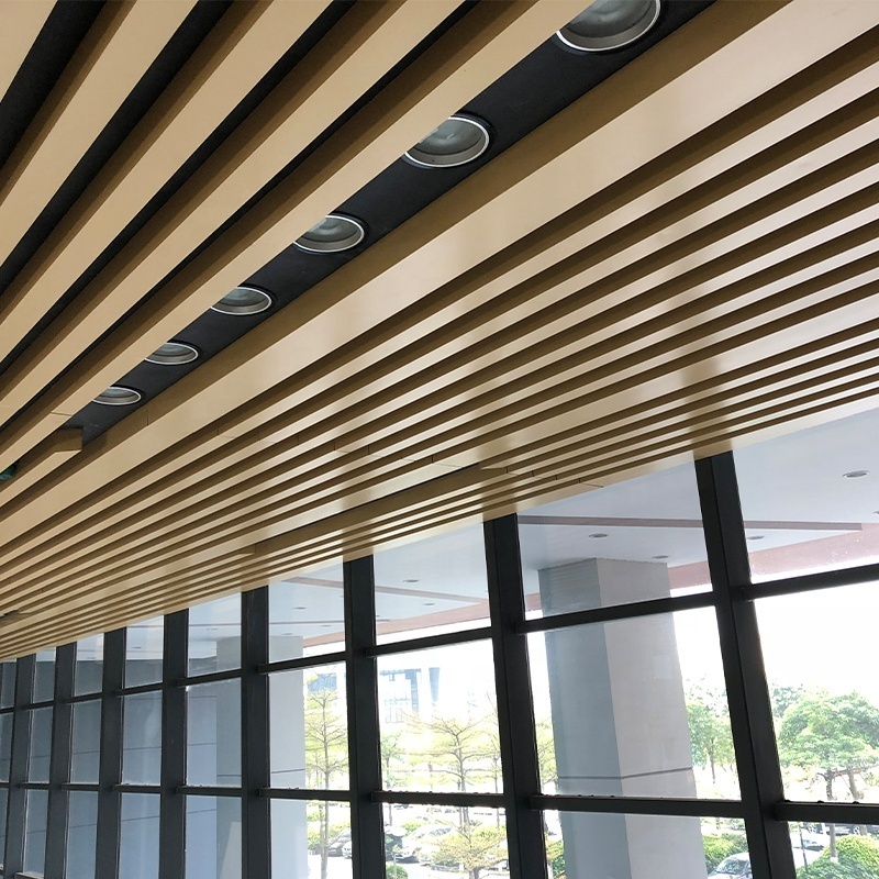 WPC roof wood false ceiling panel design decorative roofceiling ceiling wpc batten for hall