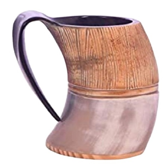 New Arrival Hand Finished Premium Buffalo Horn Coffee and Beer Drinking Mugs Sale in Bulk from Indian Exporter by gm impex