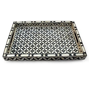 Standard Bone Inlay Handmade Tray boneInlay Home Restaurant Furniture Bone Inlay Tray best quality Rolling Tray Hot Sale Small