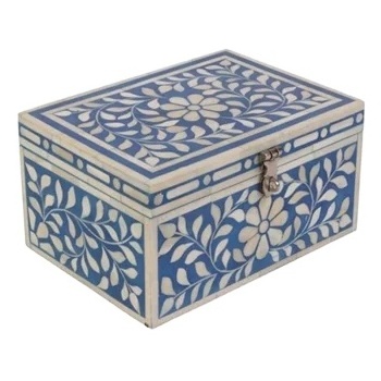 Indian Luxury Handmade Bone Inlay Jewelry Box Customized Bone Inlay Jewellery & Decorative Box