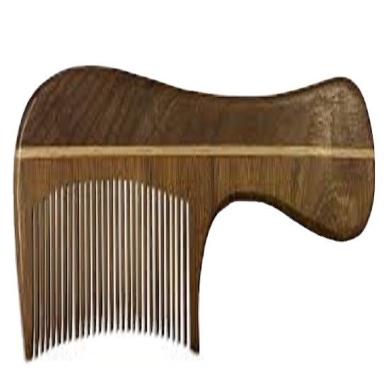 Wholesale Price Natural Wooden Comb Afro Hair Lift Combs Beard Pick Wide Tooth Comb With Handle