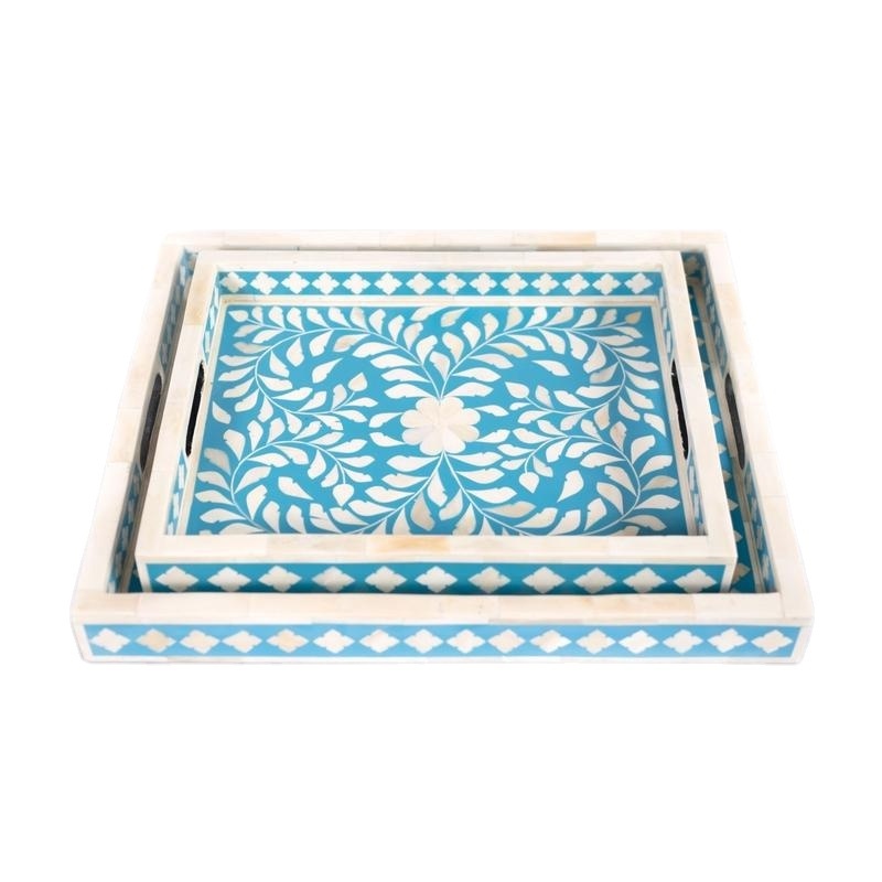 Standard Bone Inlay Handmade Tray boneInlay Home Restaurant Furniture Bone Inlay Tray best quality Rolling Tray Hot Sale Small