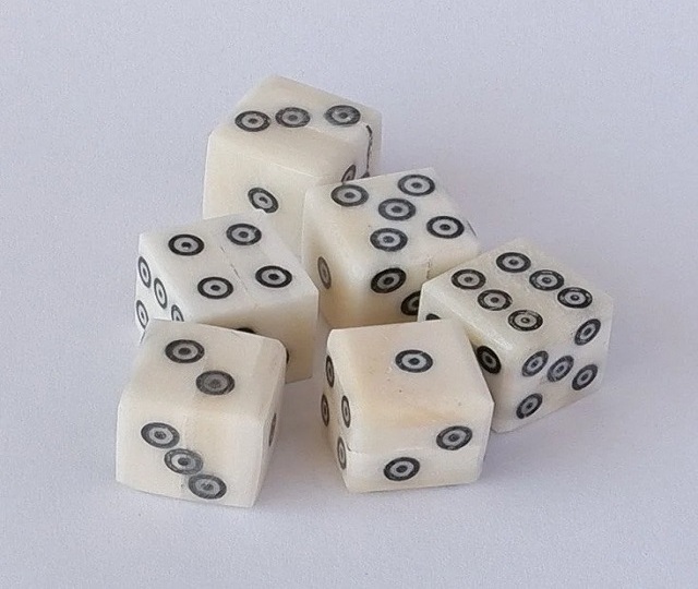 HIGH QUALITY GAME BONE DICE DOUBLE EYE LUDO DICE BUFFALO BONE DICE