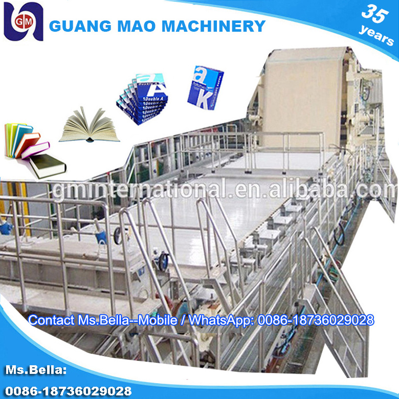 Waste paper wood pulp raw materials a4 copy paper making manufacturing machine, paper pressing pulper machine