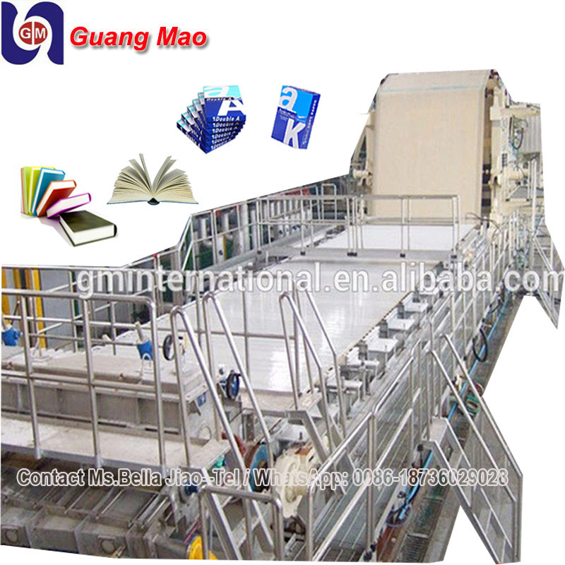 White Color Office 80gsm A4 Copy Paper Machine price printing writing paper making machinery for recycling waste paper