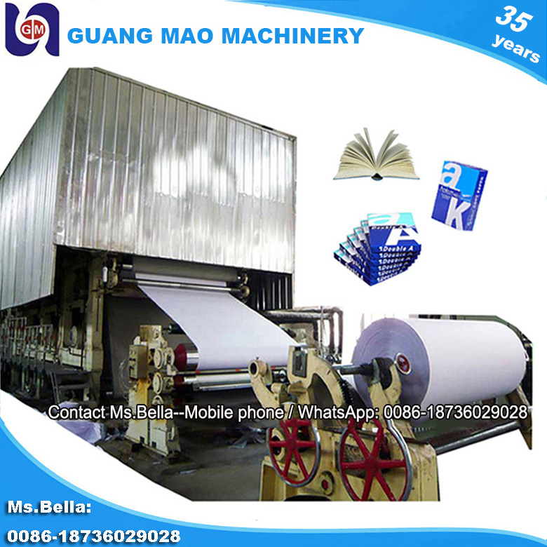 Waste paper wood pulp raw materials a4 copy paper making manufacturing machine, paper pressing pulper machine