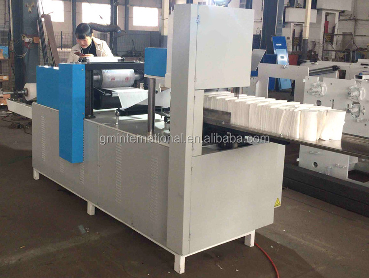 New business idea napkin tissue paper folding machine with inkjet printer and cutting equipment