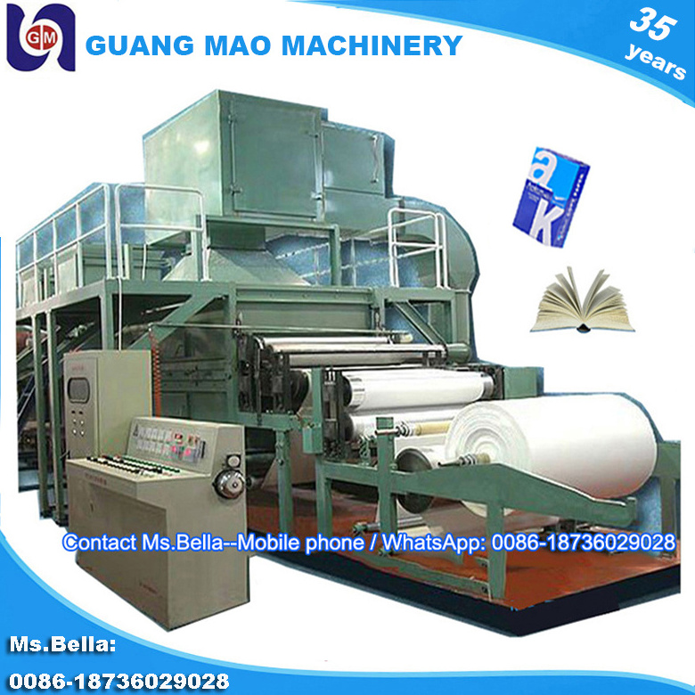 Waste paper wood pulp raw materials a4 copy paper making manufacturing machine, paper pressing pulper machine