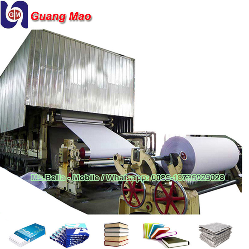 White Color Office 80gsm A4 Copy Paper Machine price printing writing paper making machinery for recycling waste paper