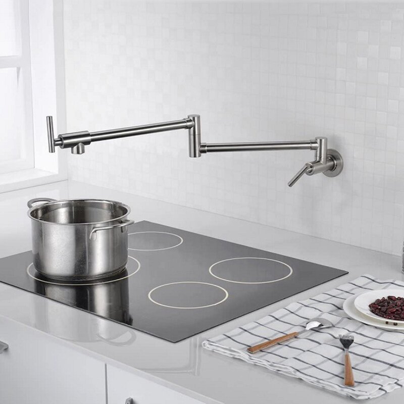 Kitchen Sink Faucet Popular Brushed Nickel  cooker spout tap kitchen sink water tap Pot Filler Folding faucet